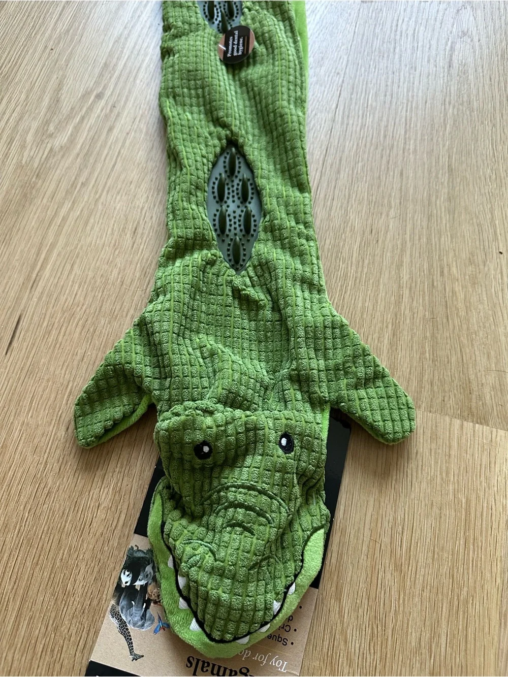 Green Plush alligator reptile Smithsonian Toy